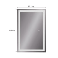 Vicco Specchio bagno Vetro 40 x 60 cm con illuminazione frontale