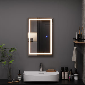 Vicco Specchio bagno Vetro 40 x 60 cm con illuminazione frontale