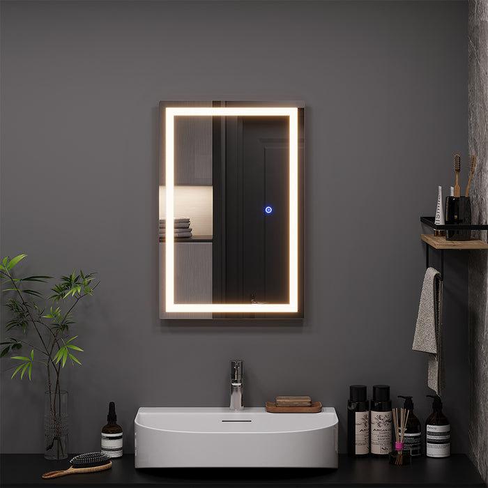 Vicco Specchio bagno Vetro 40 x 60 cm con illuminazione frontale