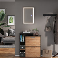 Vicco Specchio bagno Vetro 40 x 60 cm con illuminazione frontale