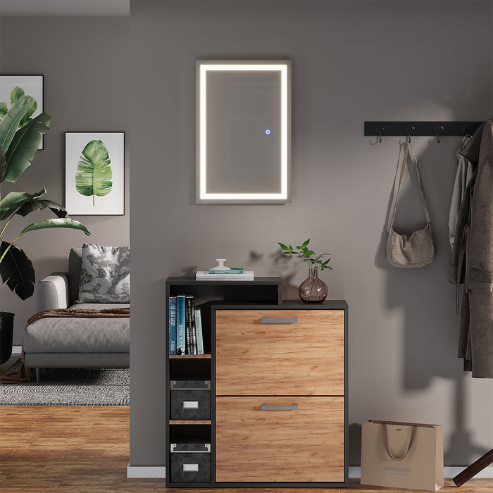 Vicco Specchio bagno Vetro 40 x 60 cm con illuminazione frontale