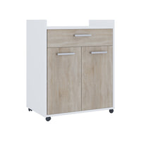 Vicco Contenitore per rotoli Bianco/Sonoma 60 x 40 cm con cassetti