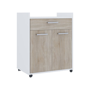 Vicco Contenitore per rotoli Bianco/Sonoma 60 x 40 cm con cassetti