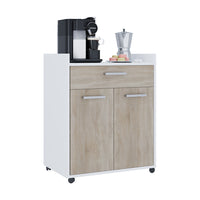 Vicco Contenitore per rotoli Bianco/Sonoma 60 x 40 cm con cassetti