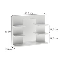 Vicco Specchio contenitore bagno Bianco 58.8 x 50 cm con ripiani
