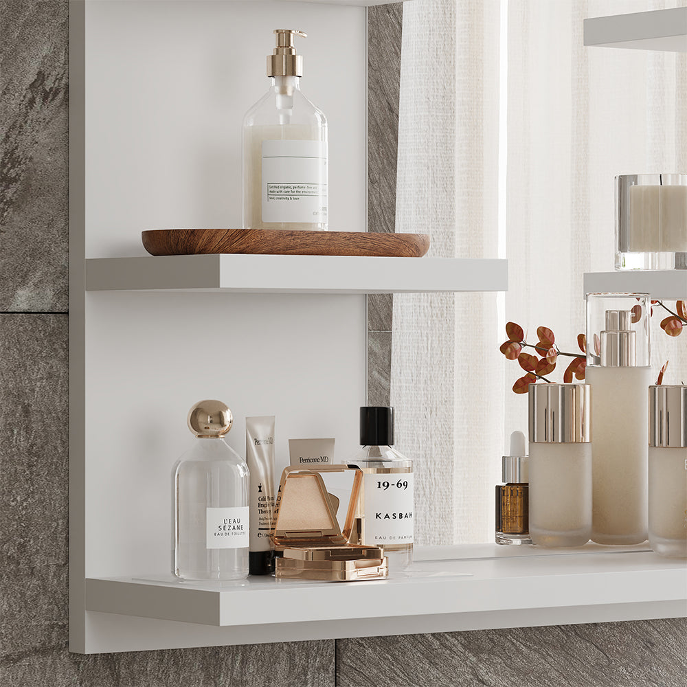 Vicco Specchio contenitore bagno Bianco 58.8 x 50 cm con ripiani