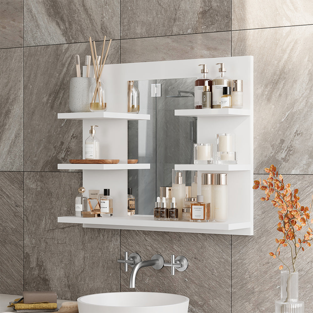 Vicco Specchio contenitore bagno Bianco 58.8 x 50 cm con ripiani
