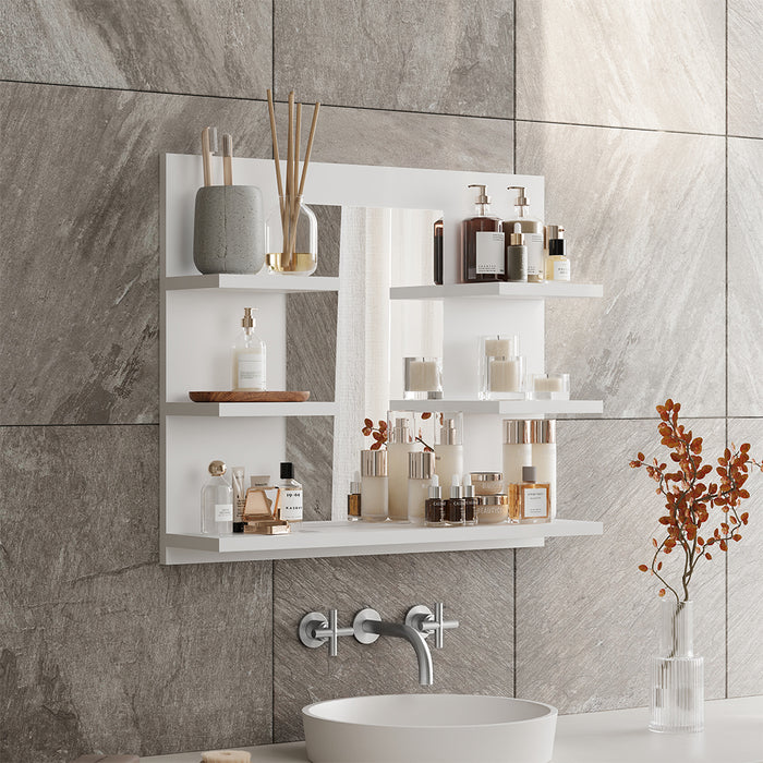 Vicco Specchio contenitore bagno Bianco 58.8 x 50 cm con ripiani