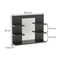 Vicco Specchio contenitore bagno Antracite 58.8 x 50 cm con ripiani