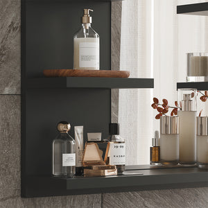 Vicco Specchio contenitore bagno Antracite 58.8 x 50 cm con ripiani