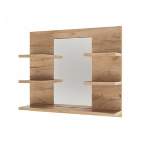 Vicco Specchio contenitore bagno Quercia dorata 58.8 x 50 cm con ripiani