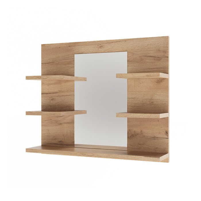 Vicco Specchio contenitore bagno Quercia dorata 58.8 x 50 cm con ripiani