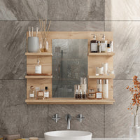 Vicco Specchio contenitore bagno Quercia dorata 58.8 x 50 cm con ripiani