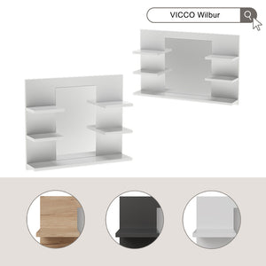 Vicco Specchio contenitore bagno Quercia dorata 58.8 x 50 cm con ripiani