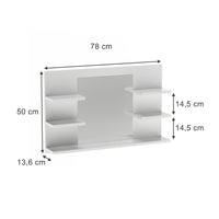 Vicco Specchio contenitore bagno Bianco 78 x 50 cm con ripiani