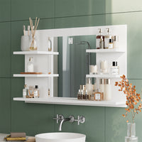 Vicco Specchio contenitore bagno Bianco 78 x 50 cm con ripiani