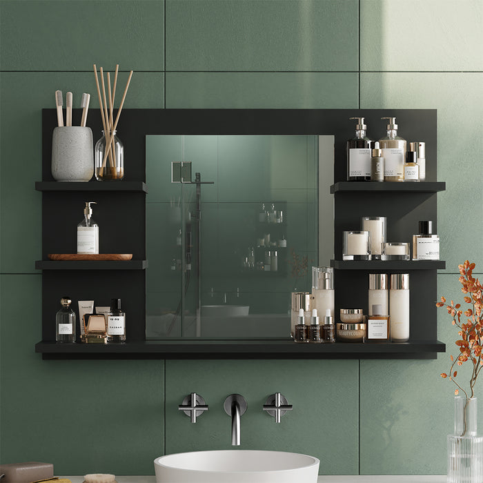 Vicco Specchio contenitore bagno Antracite 78 x 50 cm con ripiani