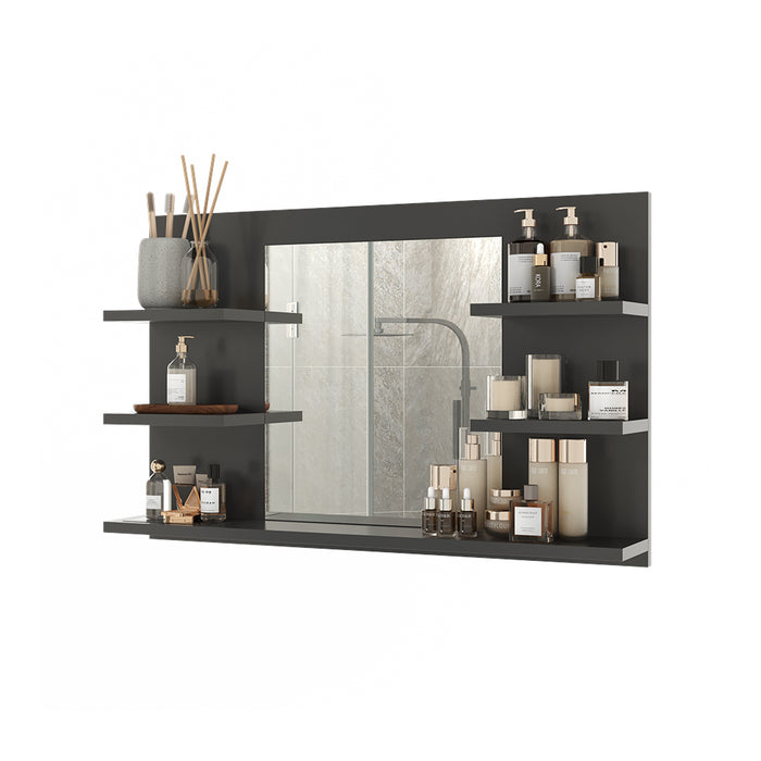 Vicco Specchio contenitore bagno Antracite 78 x 50 cm con ripiani