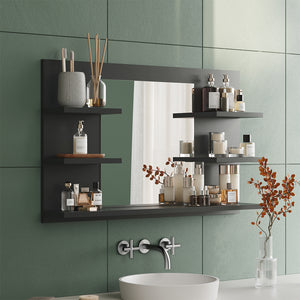Vicco Specchio contenitore bagno Antracite 78 x 50 cm con ripiani