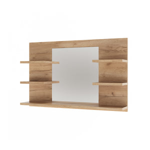 Vicco Specchio contenitore bagno Quercia dorata 78 x 50 cm con ripiani