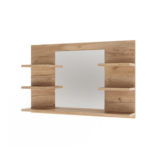 Vicco Specchio contenitore bagno Quercia dorata 78 x 50 cm con ripiani