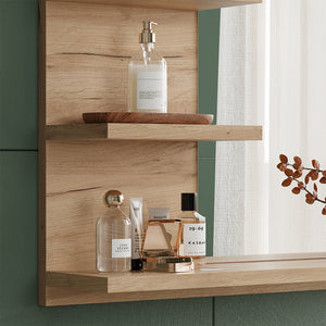 Vicco Specchio contenitore bagno Quercia dorata 78 x 50 cm con ripiani