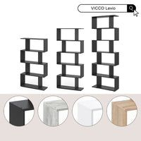 Vicco Divisorio per ambienti Nero 70 x 132.1 cm 4 scomparti