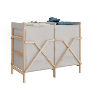 Vicco Mobiletto da bagno per lavanderia Beige 80 x 64 cm con 2 scomparti