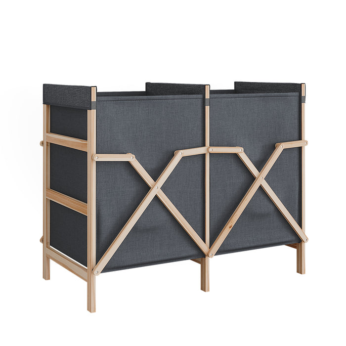 Vicco armadietto da bagno con portabiancheria Grigio 80 x 64 cm con 2 scomparti