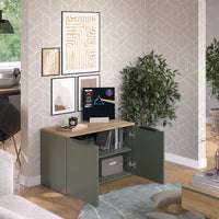 Vicco Credenza Verde 80 x 50 cm con 2 porte