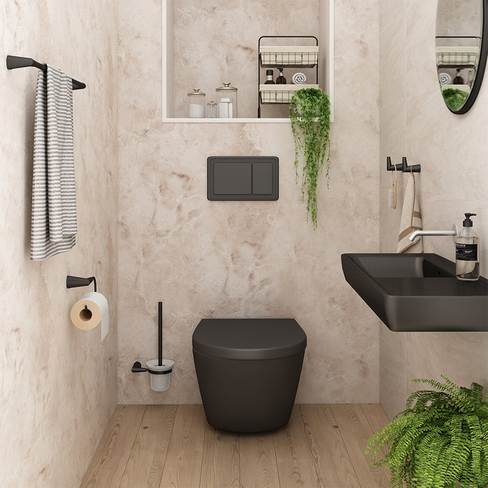 Vicco Set accessori bagno Nero 5 parti