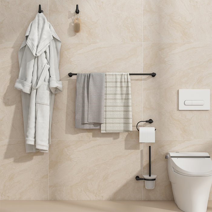 Vicco Set accessori bagno Nero 5 parti