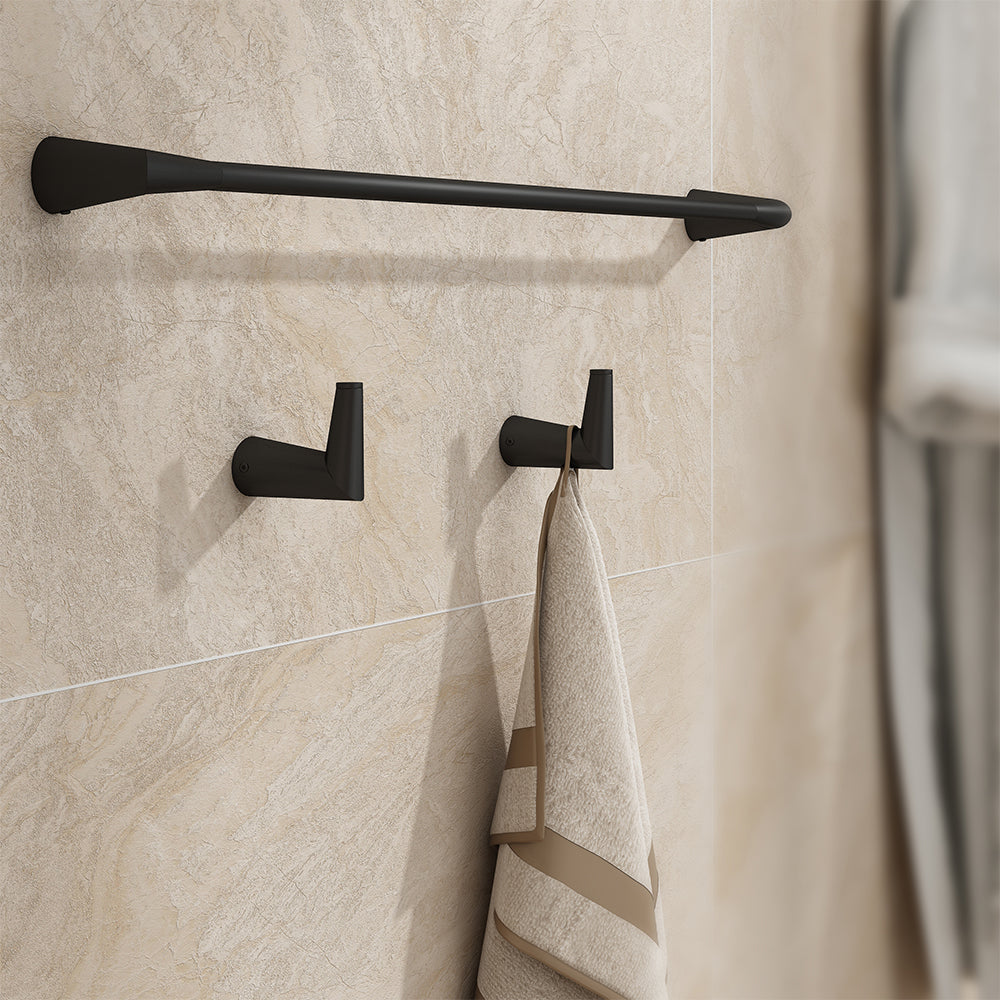 Vicco Set accessori bagno Nero 5 parti