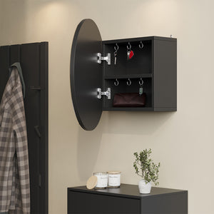 Vicco Specchio contenitore bagno Antracite 50 x 50 cm con 2 scomparti