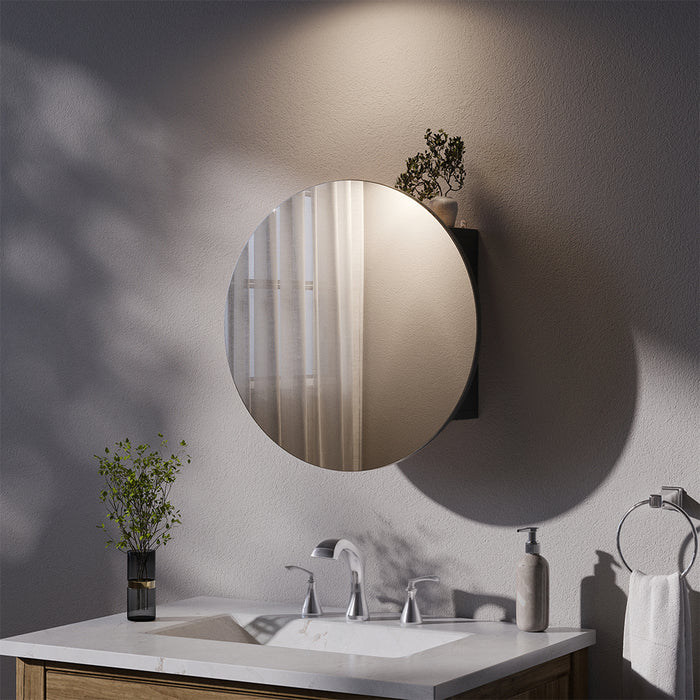 Vicco Specchio contenitore bagno Antracite 50 x 50 cm con 2 scomparti