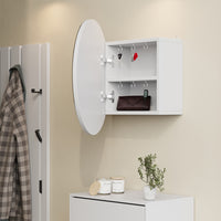 Vicco Specchio contenitore bagno Bianco 50 x 50 cm con 2 scomparti