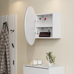 Vicco Specchio contenitore bagno Bianco 50 x 50 cm con 2 scomparti