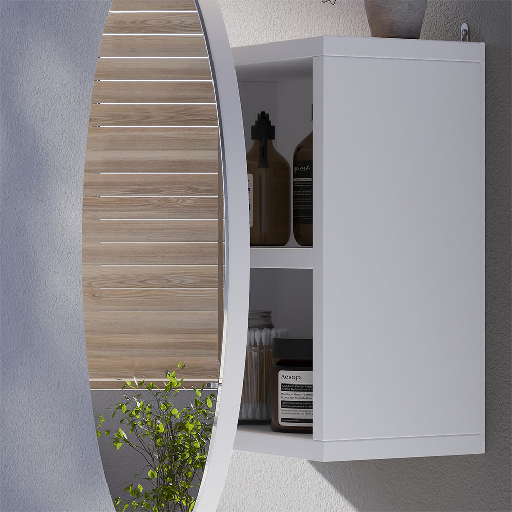 Vicco Specchio contenitore bagno Bianco 50 x 50 cm con 2 scomparti