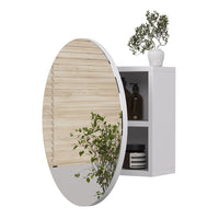 Vicco Specchio contenitore bagno Bianco 50 x 50 cm con 2 scomparti