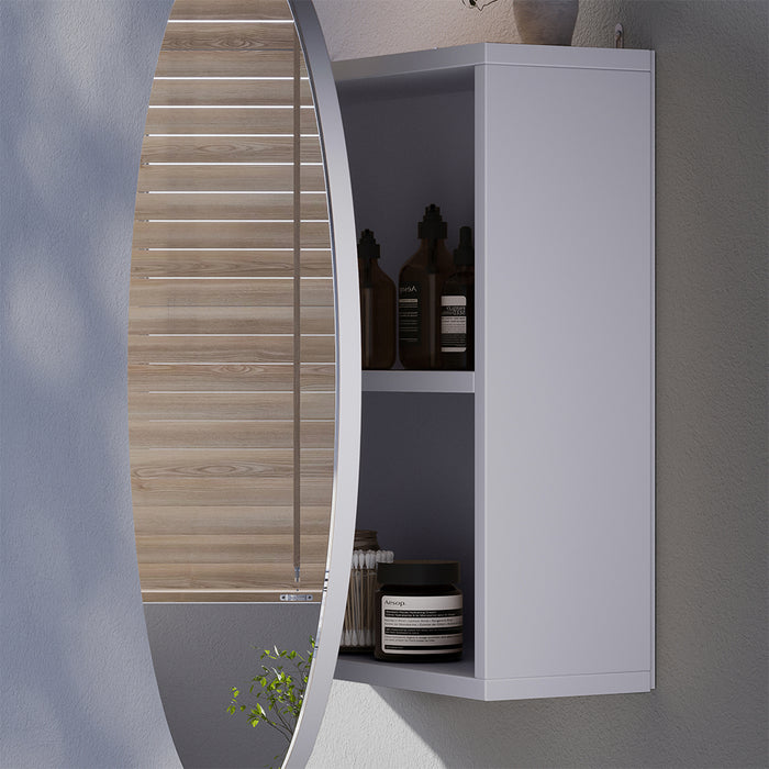 Vicco Specchio contenitore bagno Bianco 60 x 60 cm con 2 scomparti