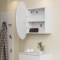 Vicco Specchio contenitore bagno Bianco 60 x 60 cm con 2 scomparti