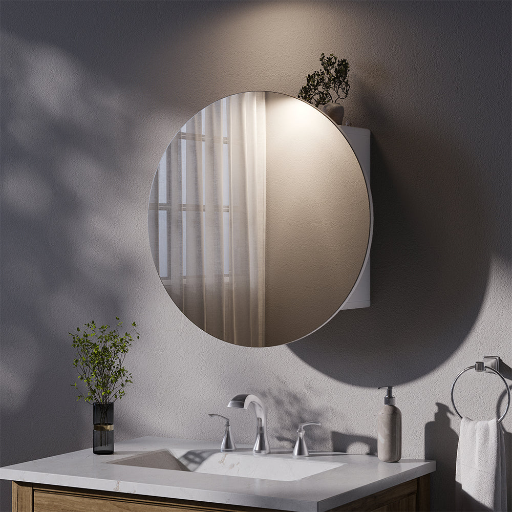 Vicco Specchio contenitore bagno Bianco 60 x 60 cm con 2 scomparti