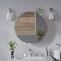 Vicco Specchio contenitore bagno Quercia dorata 60 x 60 cm con 2 scomparti