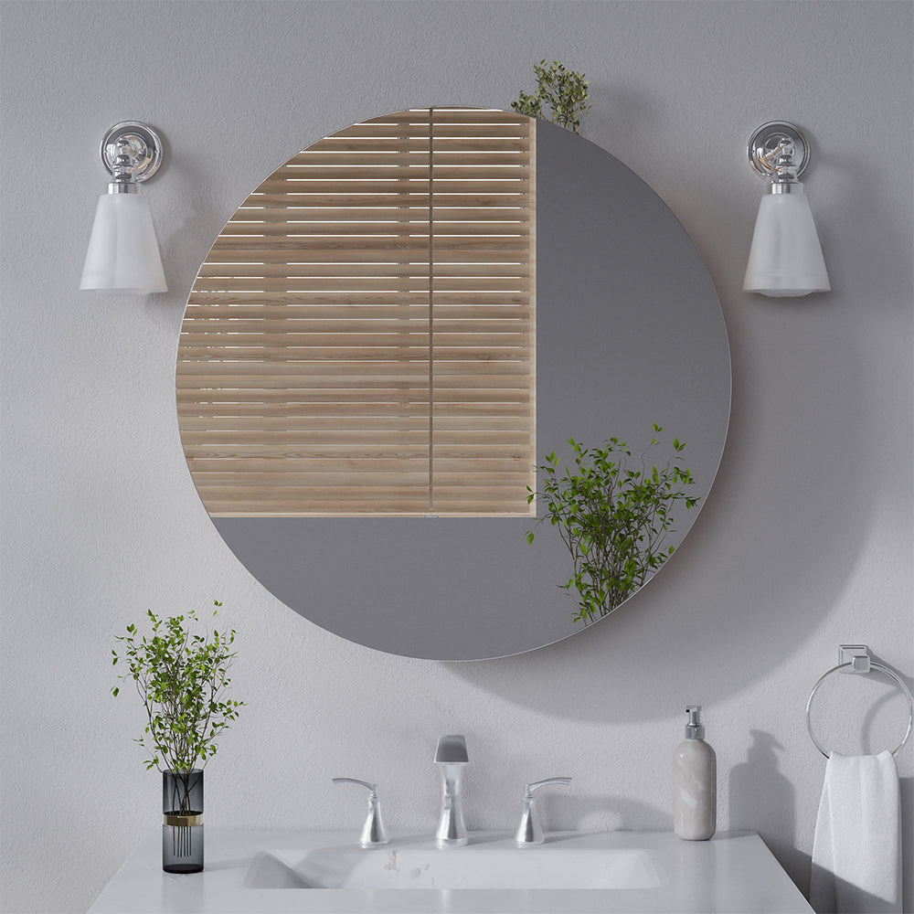 Vicco Specchio contenitore bagno Antracite 70 x 70 cm con 2 scomparti