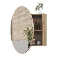 Vicco Specchio contenitore bagno Quercia dorata 70 x 70 cm con 2 scomparti