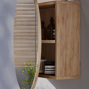 Vicco Specchio contenitore bagno Quercia dorata 70 x 70 cm con 2 scomparti