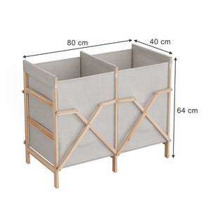 Vicco Mobiletto da bagno per lavanderia Beige 80 x 64 cm con 2 scomparti