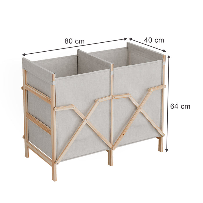 Vicco Mobiletto da bagno per lavanderia Beige 80 x 64 cm con 2 scomparti