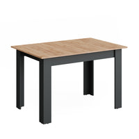 Vicco tavolo da pranzo allungabile Antracite/quercia dorata 160 x 80 cm Estensibile