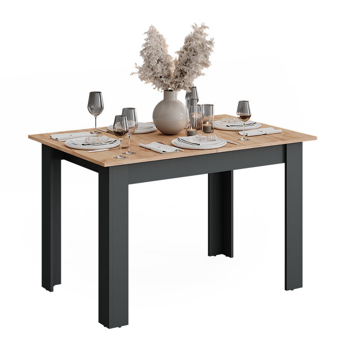 Vicco tavolo da pranzo allungabile Antracite/quercia dorata 160 x 80 cm Estensibile